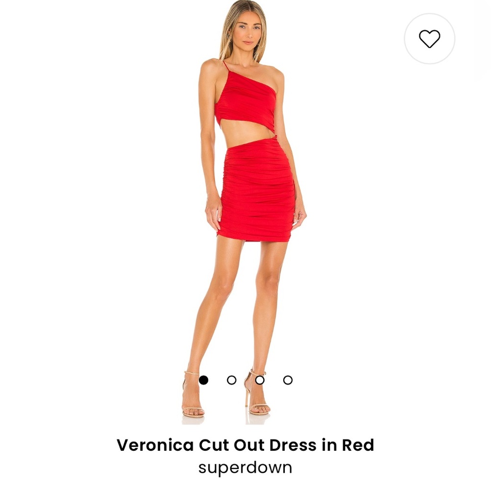 Revolve Superdown Veronica Cut Out Dress in Red